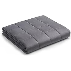 Photo 1 of YnM Oeko-Tex Certified Premium 80 x 87 Inch 20 Pound 2 Person Cotton Heavy Weighted Blanket with Duvet for Queen & King Beds, Dark Grey 80 in x 87 in 20 lb Dark Grey Inner Weighted Layer