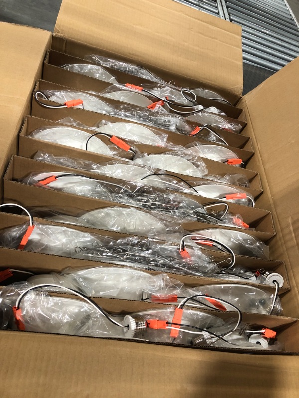 Photo 1 of Sunco 48 Pack LED Recessed Lighting 6 Inch, Selectable 2700K/3000K/3500K/4000K/5000K 50,000 Hour Lifetime, Dimmable Can Lights, Baffle Trim, 13W=75W, 965LM, Damp Rated, Retrofit Installation - UL