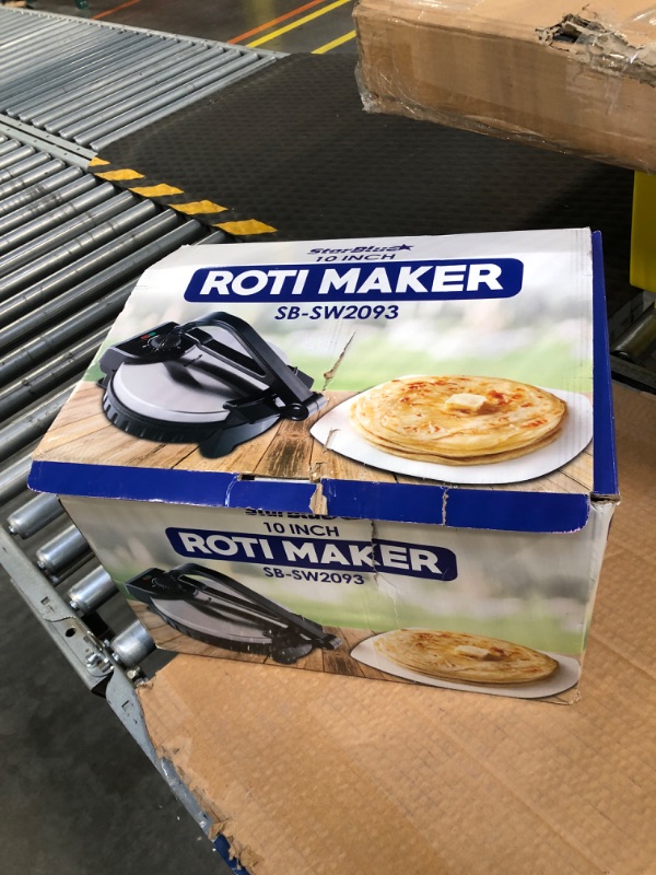 Photo 2 of 10inch Roti Maker by StarBlue with FREE Roti Warmer - The automatic Stainless Steel Non-Stick Electric machine to make Indian style Chapati, Tortilla, Roti AC 110V 50/60Hz 1200W