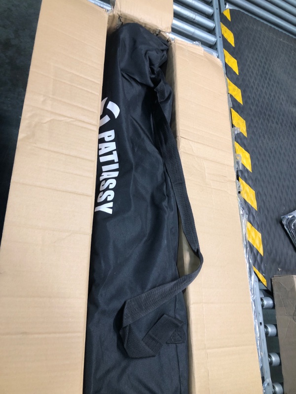 Photo 1 of A11N Portable Pickleball Net System, Designed for All Weather Conditions with Steady Metal Frame and Strong PE Net, Regulation Size Net with Carrying Bag Yellow&Black