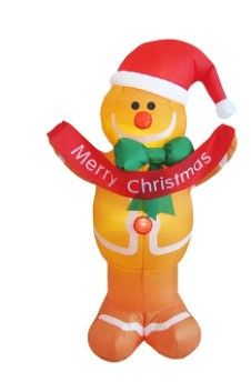 Photo 1 of 5 FT Christmas Inflatable Gingerbread Man Blow Up Xmas Party Indoor Outdoor Yard Lawn Garden Decoration