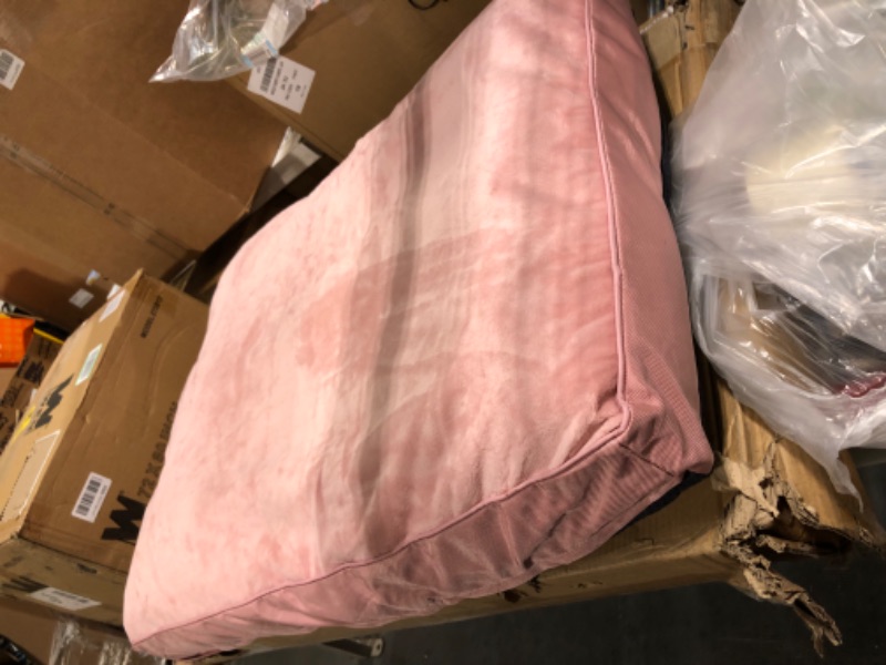 Photo 3 of Bedsure Waterproof Large Dog Bed - 4 inch Thicken Up to 80lbs Large Dog Bed with Washable Cover, Pet Bed Mat Pillows, Pink 36.0"L x 27.0"W x 4.0"Th Pink