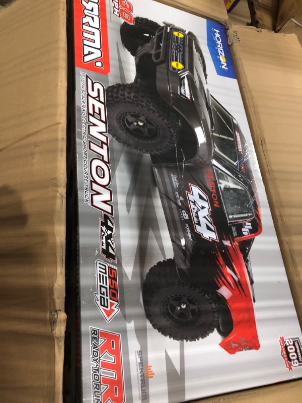 Photo 3 of ARRMA 1/10 SENTON 4X4 V3 MEGA 550 Brushed Short Course RC Truck RTR (Transmitter, Receiver, NiMH Battery and Charger Included), Blue, ARA4203V3T2