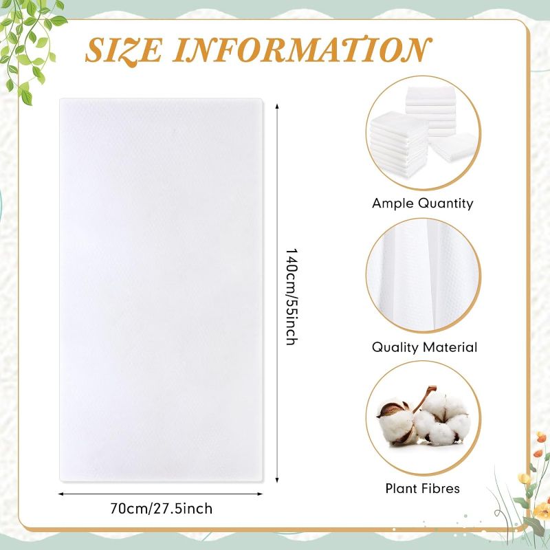 Photo 1 of Buryeah  27.5 x 55 Inch Disposable Bath Towels White Large Body Camping Towel Quick Dry Disposable Towels Bulk Thickened Absorbent for Travel Shower Hiking Backpacking Bathroom