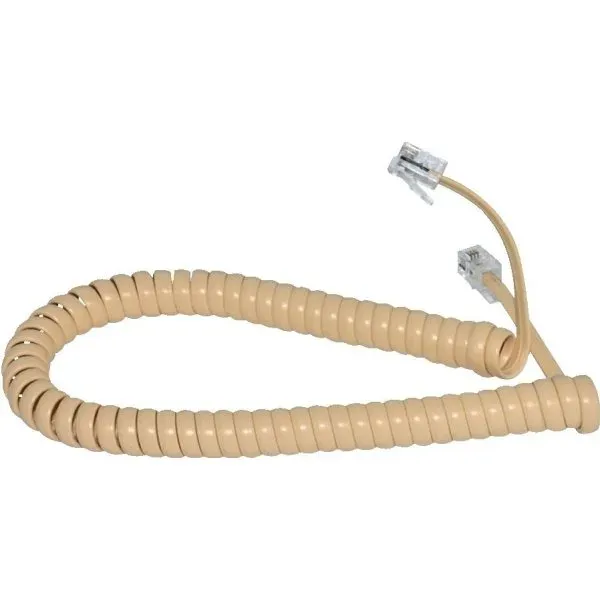 Photo 1 of Adamax 7 Ft. Telephone Handset Cord, Ivory, Package Of 5
