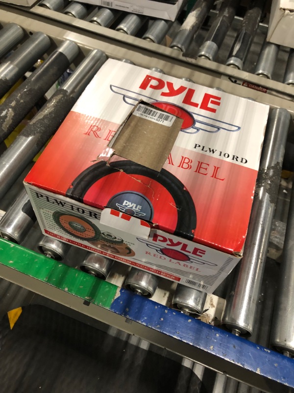 Photo 1 of Pyle Car Vehicle Subwoofer Audio Speaker - 10 Inch Red Electro-Plated Cone, Red Plastic Basket, 1.5” Kapton Voice Coil, 4 Ohm Impedance, 600 Watt Power, for Vehicle Stereo Sound System - Pyle PLW10RD 10-inch 600 Watts 1.5-inch Single Voice coil 4-ohm/RED