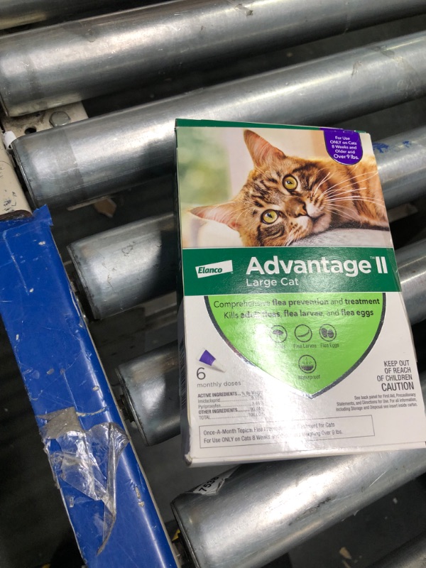 Photo 3 of Advantage II Large Cat Over 9 lbs & Advantage II Small Cat 5-9 lbs Vet-Recommended Flea Treatment & Prevention | 6-Month Supply Each 6 Pack with Small Cat