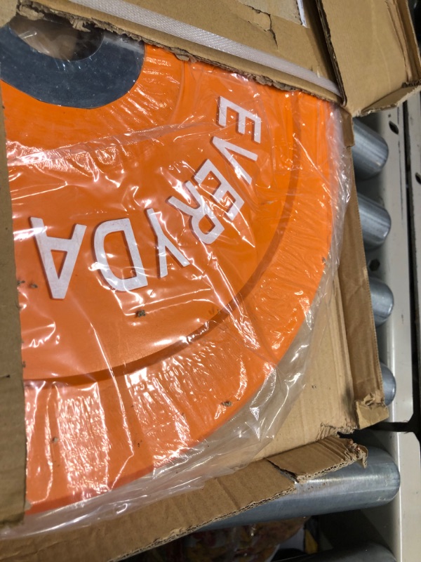 Photo 1 of BalanceFrom 2" Olympic Bumper Plate Weight Plates with 7FT Barbell Set, Multiple Packages F. 15LB Single Style #2