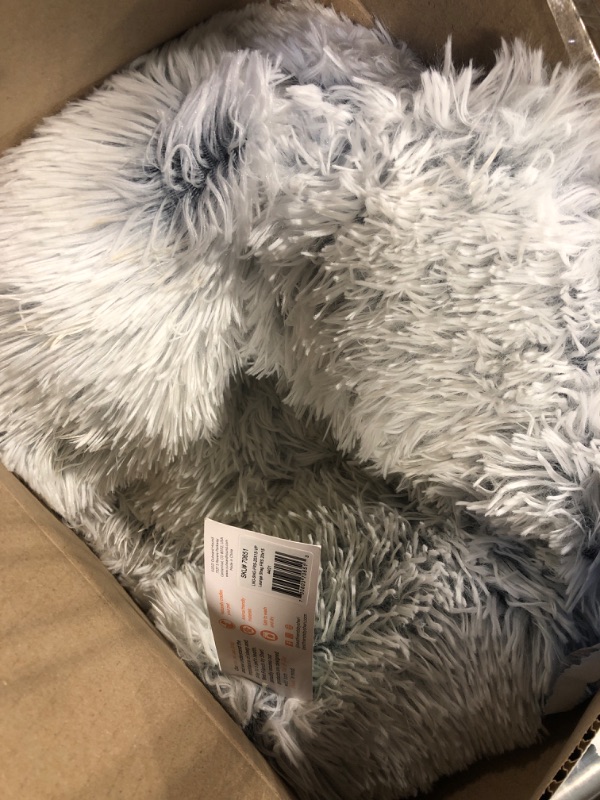 Photo 2 of Best Friends by Sheri Soothe & Snooze Lounge Shag Rectangular Dog Bed, Washable, Frost, Small 20" x 15" Shag Frost Small 20" x 15" Polyfill Base