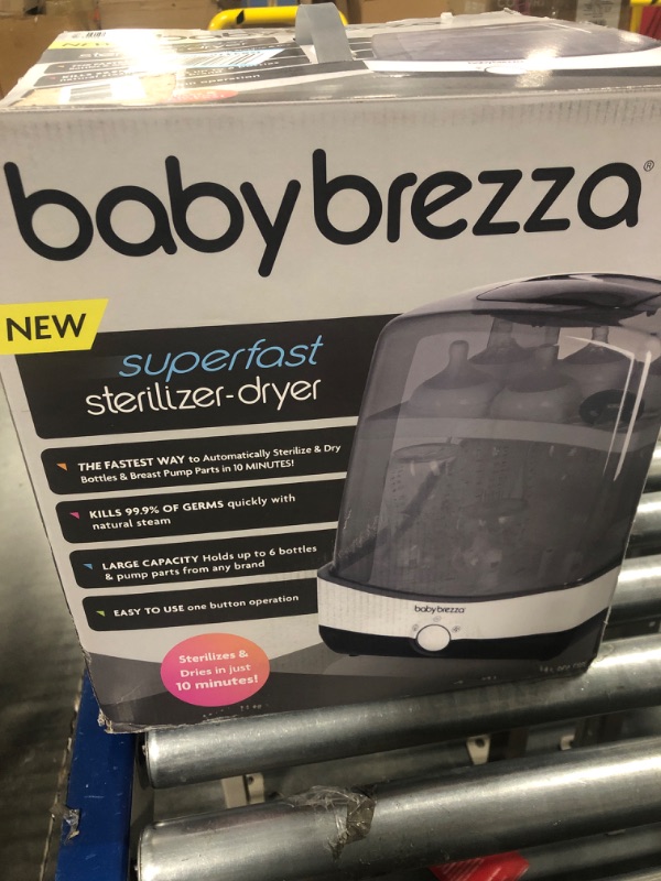 Photo 3 of Baby Brezza Superfast - Just 10 Minutes - Baby Bottle Sterilizer + Dryer - Electric Steam Sterilization – Universal Sterilizing for All Bottles: Plastic + Glass + Pacifiers + Breast Pump Parts