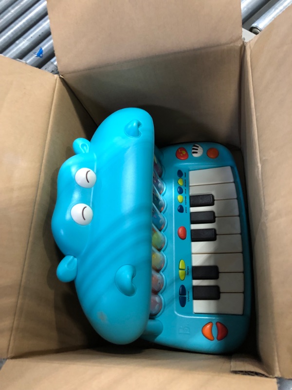 Photo 3 of B. toys- Hippo Pop- Musical Toy Keyboard – Play Piano – Songs, Sounds & Lights – Musical Instrument for Toddlers, Kids – 12 Months +