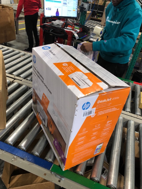 Photo 1 of HP DeskJet 4155e Wireless Color All-in-One Printer & 67XL Tri-Color High-Yield Ink Cartridge | 3YM58AN & 67XL Black High-Yield Ink Cartridge | 3YM57AN Printer + Tri-color Ink + Black Ink