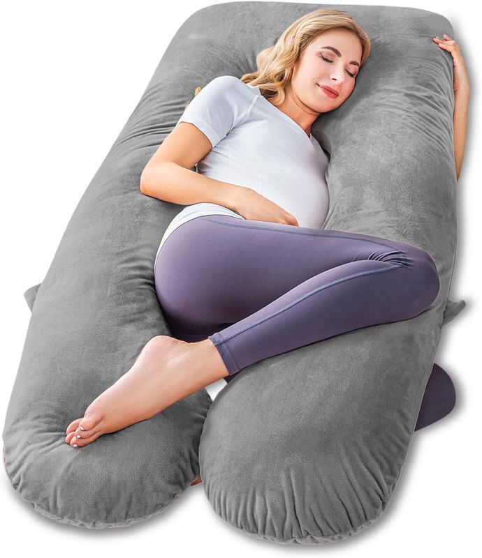 Photo 1 of 
Meiz Pregnancy Pillow, U Shaped Pregnancy Body Pillow with Zipper Removable Cover