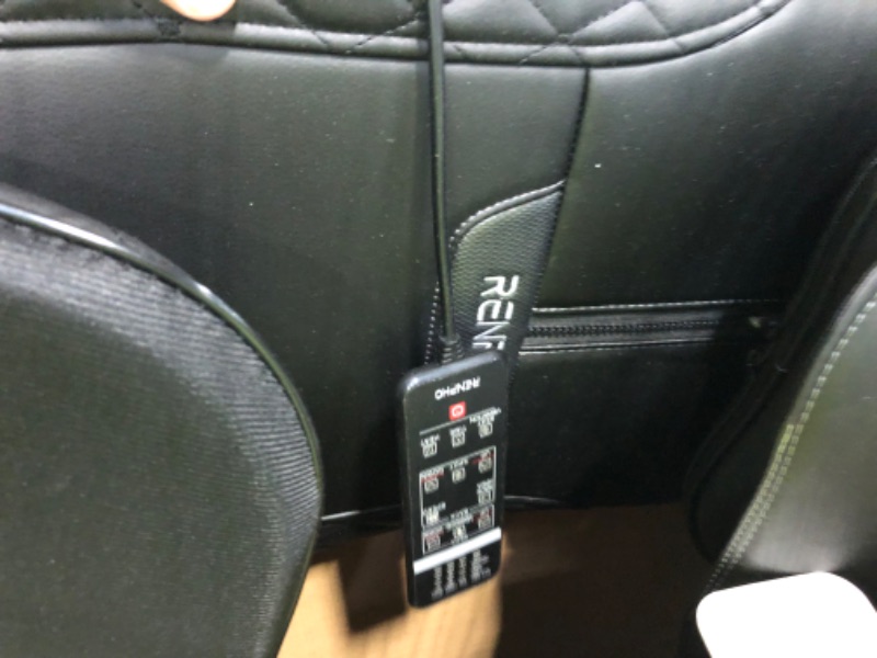Photo 1 of Back Massager with Heat, RENPHO Chair Massage Pad, Shiatsu and Rolling Back and Neck Massager for Chair, Massage Cushion with Heat, Height Adjustable Massage Seat, for Shoulders, Full Body Black