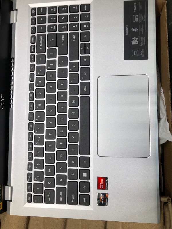 Photo 4 of **FOR PARTS ONLY** Acer Aspire 3 A315-24P-R7VH Slim Laptop | 15.6" Full HD IPS Display | AMD Ryzen 3 7320U Quad-Core Processor | AMD Radeon Graphics | 8GB LPDDR5 | 128GB NVMe SSD | Wi-Fi 6 | Windows 11 Home in S Mode R3 7320U