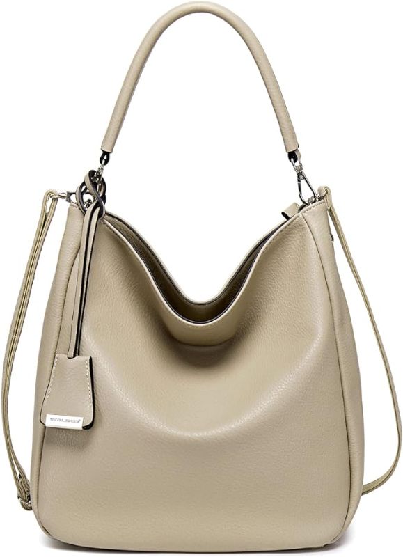 Photo 1 of DAVIDJONES Women's Soft Faux Leather Hobo Bags Tote Handbags Medium Crossbody Purses Shoulder Bag Top-Handle Satchel
