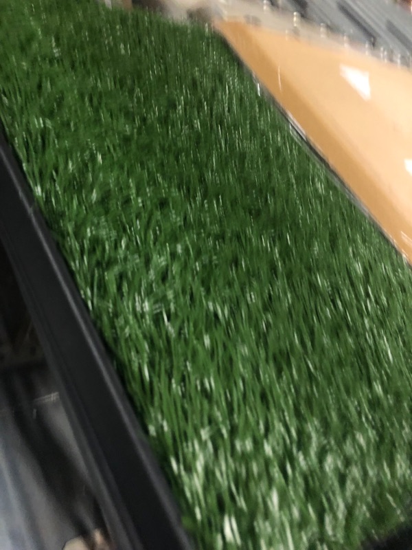 Photo 1 of Artificial Grass Puppy Pee Pad for Dogs and Small Pets - 16x20 Reusable 4-Layer Training Potty Pad with Tray - Dog Housebreaking Supplies by PETMAKER Small 4-Layer System