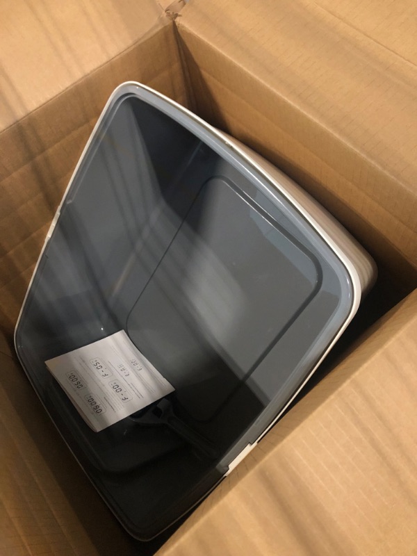 Photo 1 of Amazon Basics Tall Open Top Cat Litter Box with High Sides and Cat Litter Scoop