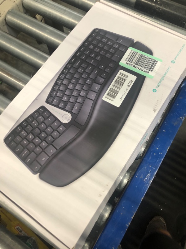 Photo 2 of Nulea Wireless Ergonomic Keyboard, 2.4G Split Keyboard with Cushioned Wrist and Palm Support, Arched Keyboard Design for Natural Typing, Compatible with Windows/Mac