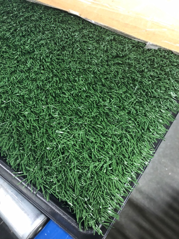 Photo 3 of Artificial Grass Puppy Pee Pad for Dogs and Small Pets - 20x25 Reusable 3-Layer Training Potty Pad with Tray - Dog Housebreaking Supplies by PETMAKER