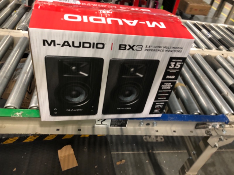 Photo 2 of M-Audio BX3 3.5" Studio Monitors, HD PC Speakers for Recording and Multimedia with Music Production Software, 120W, Pair Pair 3.5" Speakers No Bluetooth Monitors