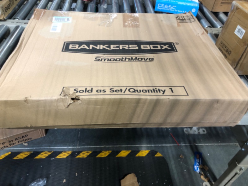 Photo 2 of Bankers Box SmoothMove Classic Small Moving Boxes, 10 Pack, Tape-Free Assembly, Easy Carry Handles, 10" x 12" x 15"