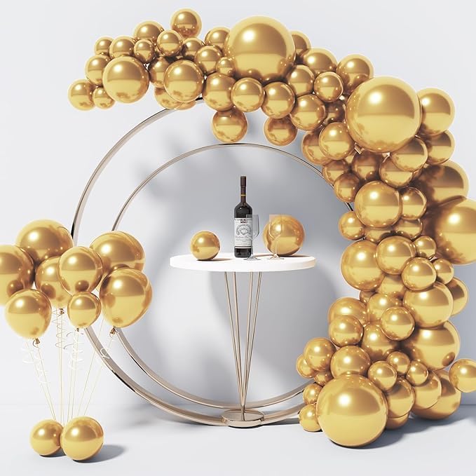 Photo 1 of 2024 Gold White Balloon Arch Kit, 111 PCS White Gold Balloon Garland Kit, Latex Balloons with Champagne Foil Balloons Metallic Gold Balloons Arch Kit for.