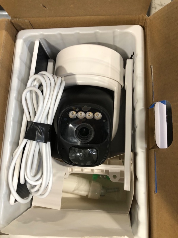 Photo 1 of Hawkray Solar Security Cameras Wireless Outdoor ?2K 360° View Pan Tilt Low Power Consumption WiFi Security Cameras with AI Motion Detection, Two-Way Audio,Color Night Vision