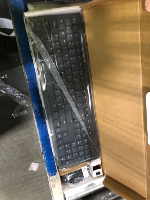 Photo 4 of Dell Wireless Keyboard and Mouse - KM3322W, Wireless - 2.4GHz, Optical LED Sensor, Mechanical Scroll, Anti-Fade Plunger Keys, 6 Multimedia Keys, Tilt Leg - Black