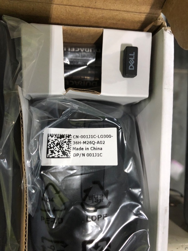 Photo 1 of Dell Wireless Keyboard and Mouse - KM3322W, Wireless - 2.4GHz, Optical LED Sensor, Mechanical Scroll, Anti-Fade Plunger Keys, 6 Multimedia Keys, Tilt Leg - Black
