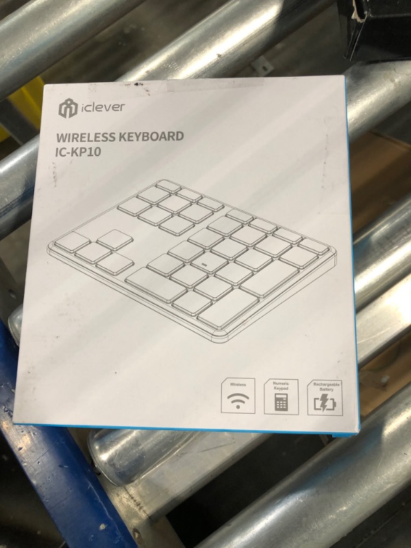 Photo 1 of iClever Bluetooth Number Pad, Multi-Devices Wireless Number Pad, USB-C Rechargeable, External 34-Keys Numpad for Data Entry, Compatible for Laptop, Mac, iMac, Notebook, PC Desktop Black