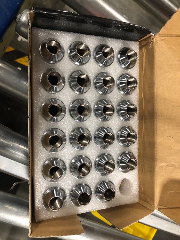 Photo 3 of 24 PCS 14x1.5 Pitch Studs Wheel Lug Nuts, 1.8 inch Height OEM Factory Style Acorn Seat Lug Nuts, Chrome Finish, 7/8" Hex, 60 Degree Conical Seat 24pcs?14x1.5 CH?