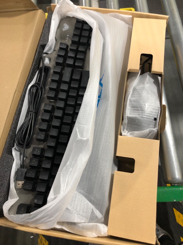 Photo 1 of AULA Gaming Keyboard and Mouse Combo, RGB Backlit Computer Keyboard and Gaming Mouse, Wired Gaming Keyboard Set for Windows PC Gamers