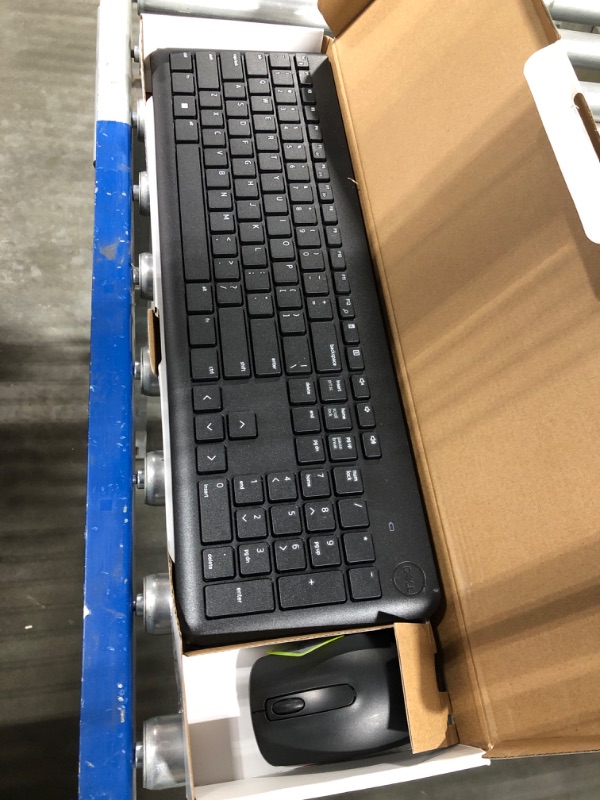 Photo 2 of Dell Wireless Keyboard and Mouse - KM3322W, Wireless - 2.4GHz, Optical LED Sensor, Mechanical Scroll, Anti-Fade Plunger Keys, 6 Multimedia Keys, Tilt Leg - Black