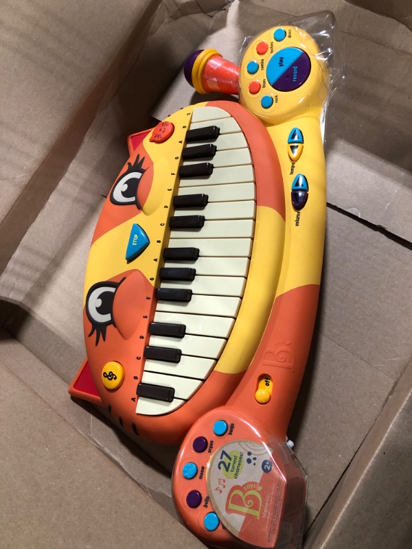 Photo 1 of B. toys- Meowsic- Interactive Cat Piano – Toy Piano & Microphone – Musical Instrument For Toddlers, Kids – 20+ Songs, Sounds & Recording Feature – 2 Years +