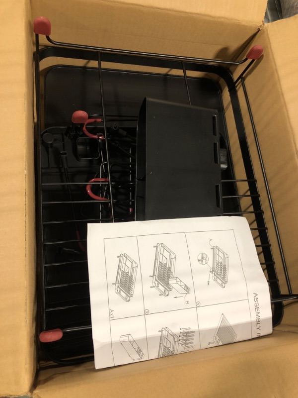 Photo 1 of Dish Drying Rack, Expandable Dish Racks for Kitchen Counter, Multifunctional Extra Large Dish Strainers with Cutlery & Pan Holders, Extendable Anti-Rust Dish Drainers with Drainboard for Kitchenware