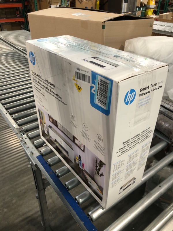 Photo 3 of HP Smart Tank 5000 Wireless All-in-One Ink Tank Printer with up to 2 years of ink included, mobile print, scan, copy, white, 17.11 x 14.23 x 6.19