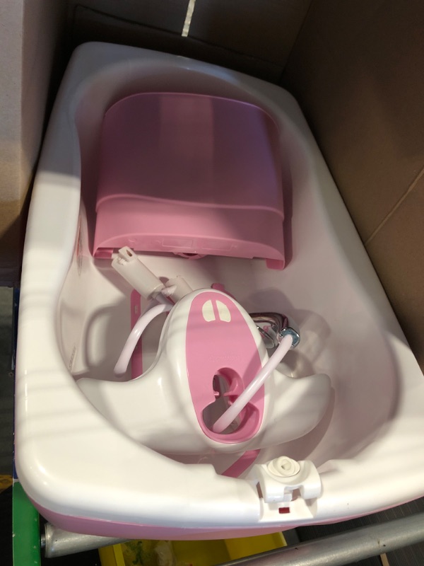 Photo 2 of Summer Lil Luxuries Whirlpool Bubbling Spa & Shower (Pink) Luxurious Baby Bathtub with Circulating Water Jets, 2 Piece Set (Pack of 1) Pink Checkers