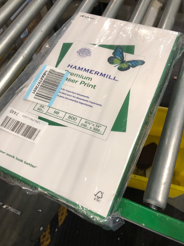 Photo 3 of Hammermill Laser Print Paper,24 lb.,98 GE, 8-1/2"X14", 500 Sht/RM, WE (104612)