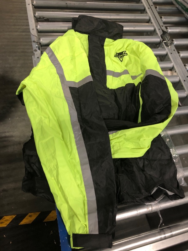 Photo 3 of Nelson Rigg Solo Storm Rain Jacket, Waterproof, Breathable, and Packable, Hi-Vis Yellow, Medium Hi-vis Yellow/Black Medium