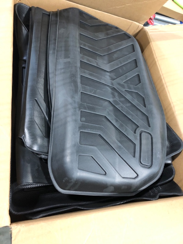 Photo 2 of (6 Pack) Tesla Model Y Floor Mats 2023 2022 2021 2020 3D Full Cover Front Rear Trunk Mats Custom Fits Floor Liners for Tesla Model Y Accessories All-Weather Protect Rear Cargo Liner Mats Model Y ?6 Pack?Floor+Cargo+Trunk Mats