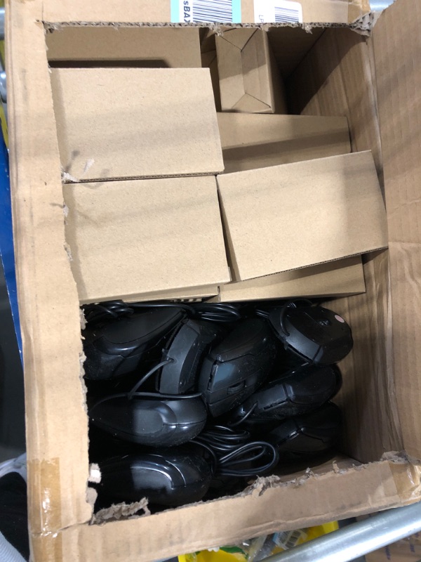 Photo 1 of Xuhal 50 Pcs Wired Mouse Bulk 3.9 ft Long Cord Black USB Computer Mice Pack Basic for Students Supplies Plug in Gaming Mouse for Pc Desktop Laptop Office School Classroom Business Home