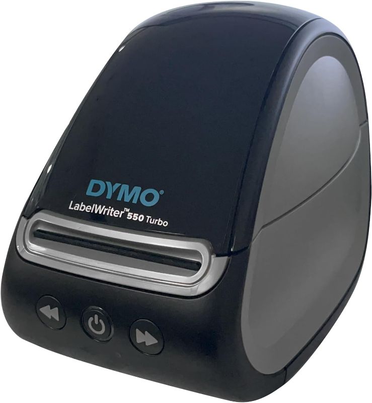 Photo 1 of DYMO LabelWriter 550 Turbo Direct Thermal Label Maker - USB and LAN Connectivity - Print up to 90 Labels Per Minute, 300 dpi, Auto Label Recognition, Monochrome Printer - BROAGE Printer_Cable
