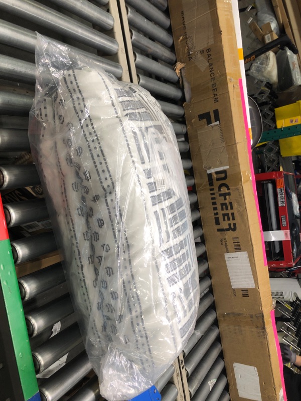 Photo 1 of Cotton Farmhouse Comforter Set, King Size Bedding Sets, Dual-Sided Neutral Modern Design, with Boho Style Clipped Jacquard Stripes 3-Pieces /W Matching Pillow Shams (104x90 inches, White/Charcoal) King: 104"W x 90"L White/Charcoal