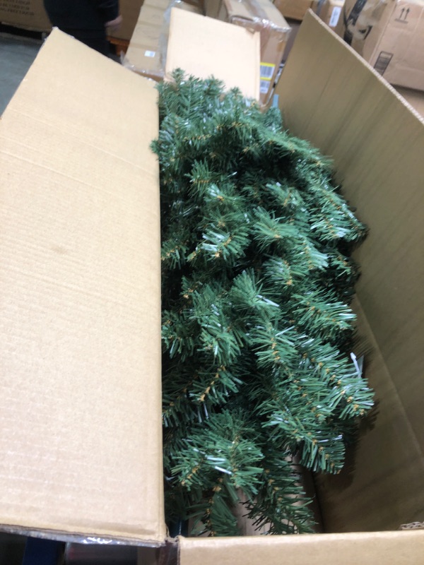 Photo 2 of 5ft Christmas Tree, Premium PVC Fir Artificial Holiday Christmas Tree, Ideal for Home, Office, and Xmas Party Decoration, Includes Metal Foldable Stands 5 Ft