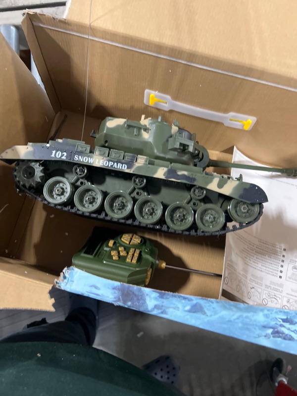 Photo 3 of 1/18 RC Tank That Shoots Airsoft BB's, US Army M26 Pershing Remote Control Military WW2 Tank Vehicle Toy for Adults & Kids with Rotating Turret, Lights, Sounds