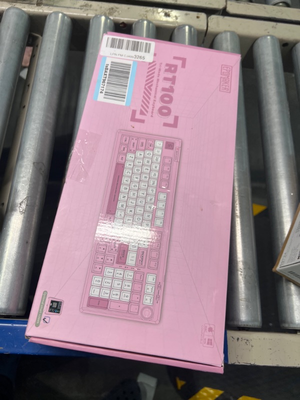 Photo 2 of EPOMAKER RT100 97 Keys Gasket BT5.0/2.4G/USB-C Mechanical Keyboard with Customizable Display Screen, Knob, Hot Swappable Socket, 5000mAh Battery for Win/Mac(RT100 Pink, Wisteria Linear Switch) Wisteria Linear Switch RT100 Pink