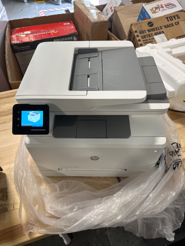 Photo 4 of HP Color LaserJet Pro M283fdw Wireless All-in-One Laser Printer, Remote Mobile Print, Scan & Copy, Duplex Printing, Works with Alexa (7KW75A), White
