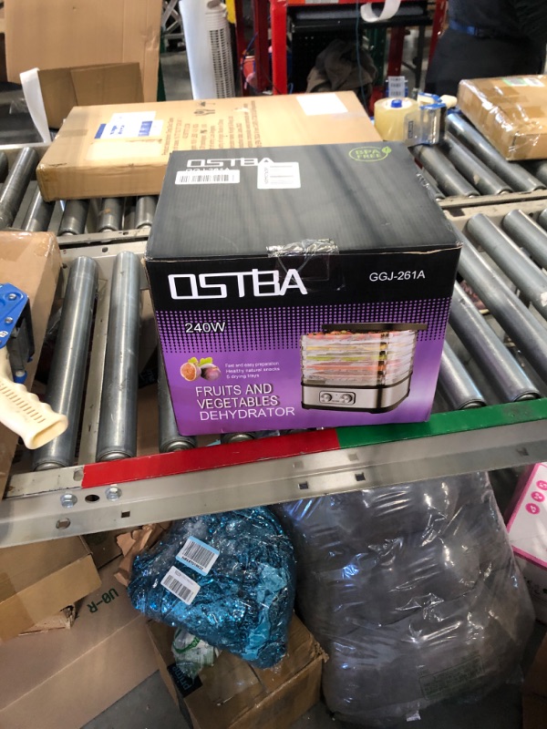 Photo 1 of OSTBA Food Dehydrator Machine Adjustable Temperature & 72H Timer, 5-Tray Dehydrators for Food and Jerky, Fruit, Dog Treats, Herbs, Snacks, LED Display, 240W Electric Food Dryer, Recipe Book