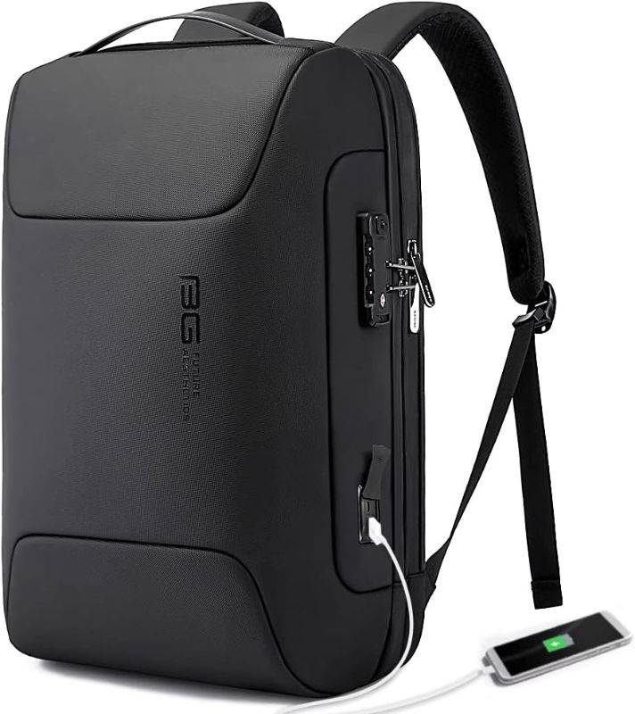 Photo 1 of BANGE Anti Theft Business Backpack Fits 15.6 Inch Laptop,Smart Work Backpack with USB Charging Port for Office Work Airplane Business Travel
